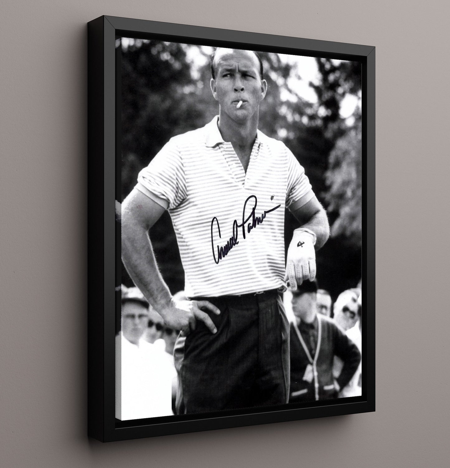 Golf Autograph Print - Arnold Palmer - King with Cool Nerves golf wall art 16x20 Framed Canvas
