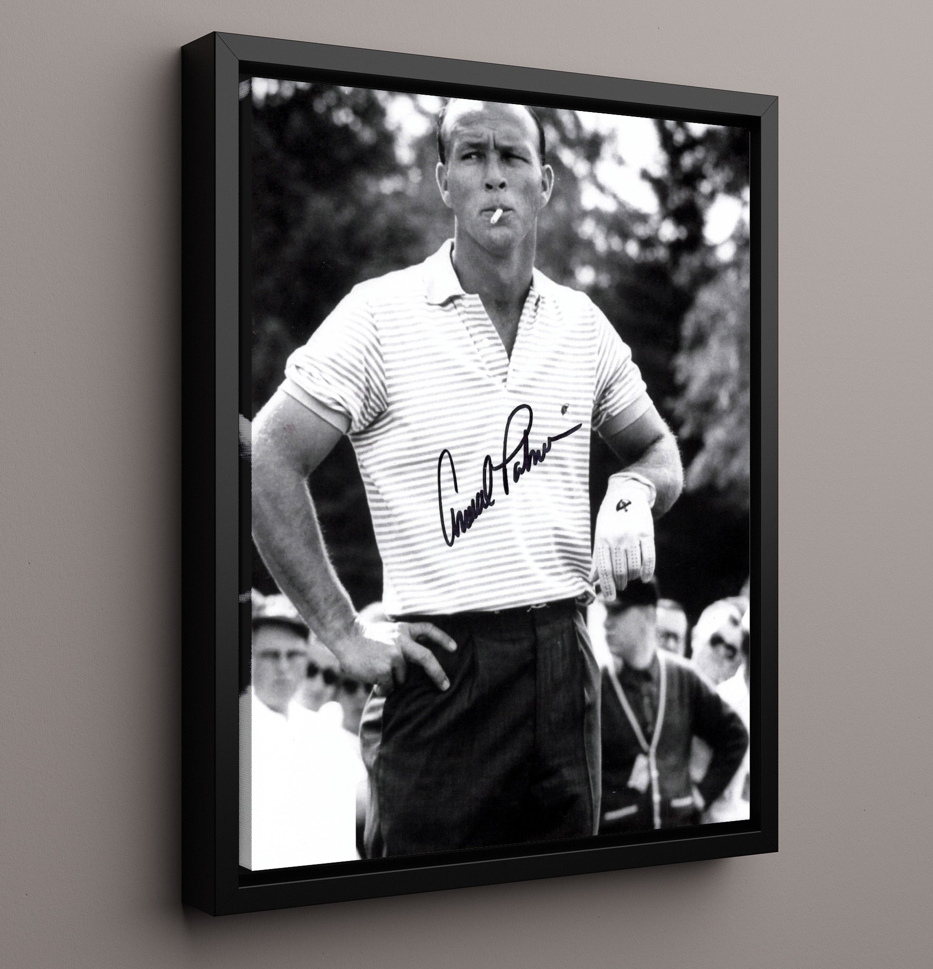 Golf Autograph Print - Arnold Palmer - King with Cool Nerves golf wall art 16x20 Framed Canvas