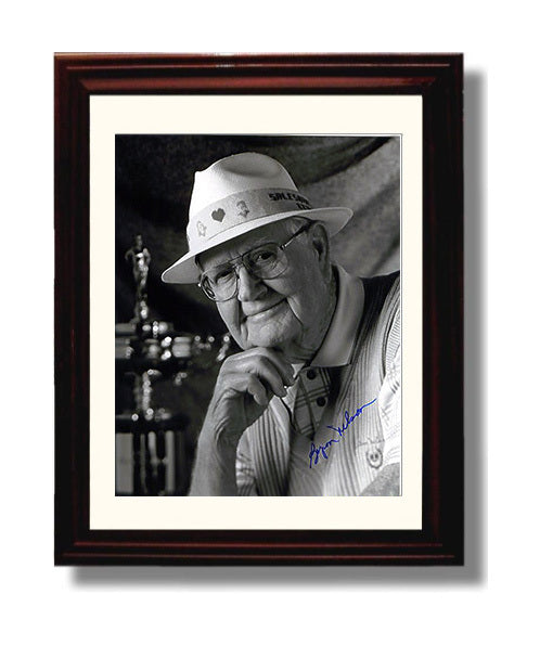 Golf Autograph Print - Byron Nelson - Gentleman of Golf golf wall art 8x10 Beveled Frame