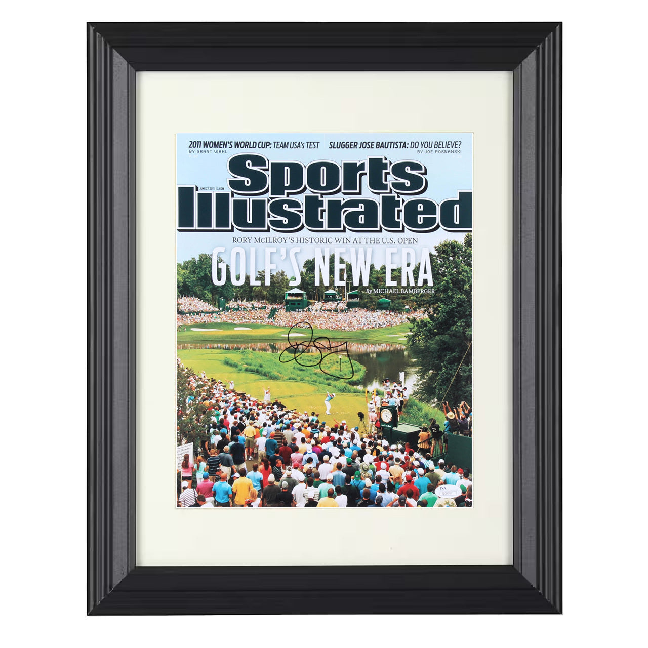 Rory McIlroy 2011 US Open – New Era Champion 8x10 matted black framed golf wall art