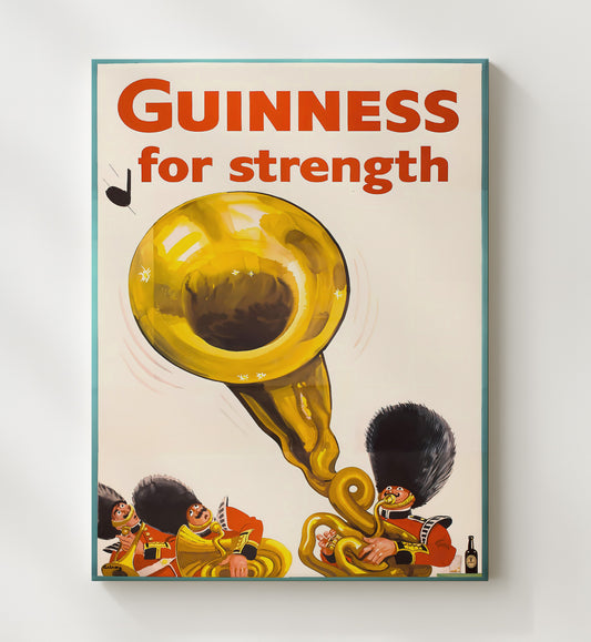 Guinness for Strength - Beefeaters Tuba 8x10 Canvas vintage Guinness beer poster wall art