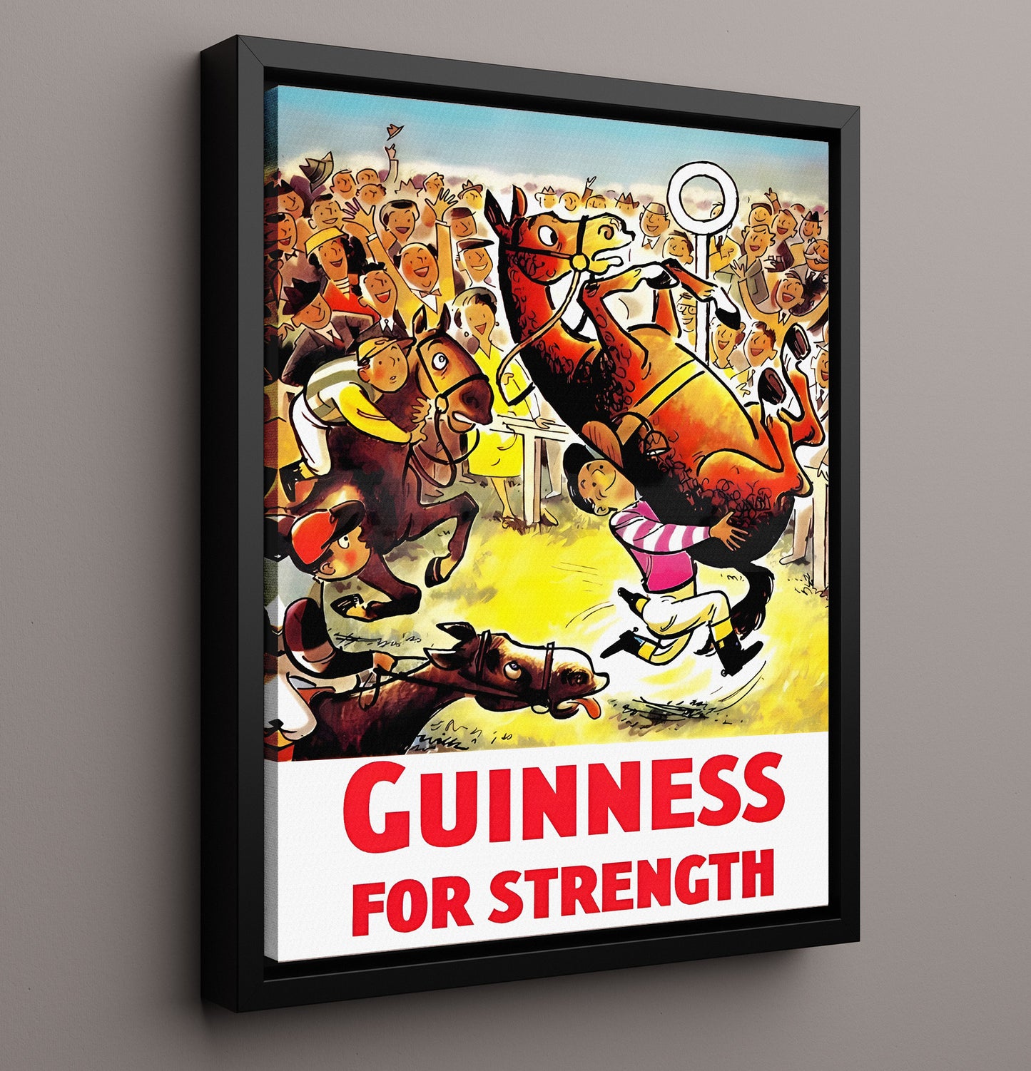 For Strength Horse Jump Racing Poster Guinness Wall Art