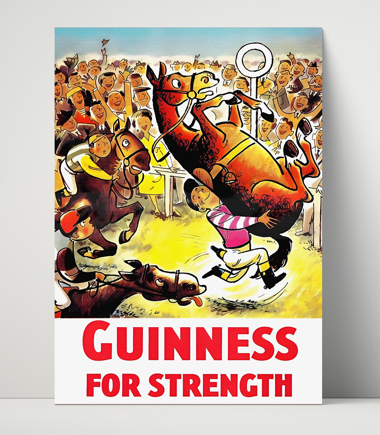 For Strength Horse Jump Racing Poster Guinness Wall Art
