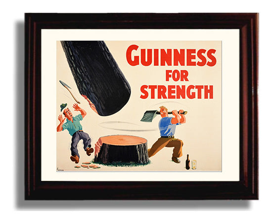 For Strength Lumberjack Log Poster - Landscape Guinness Wall Art