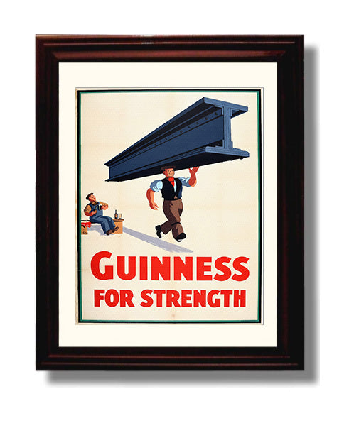 For Strength Steel Beam Worker Poster Guinness Wall Art