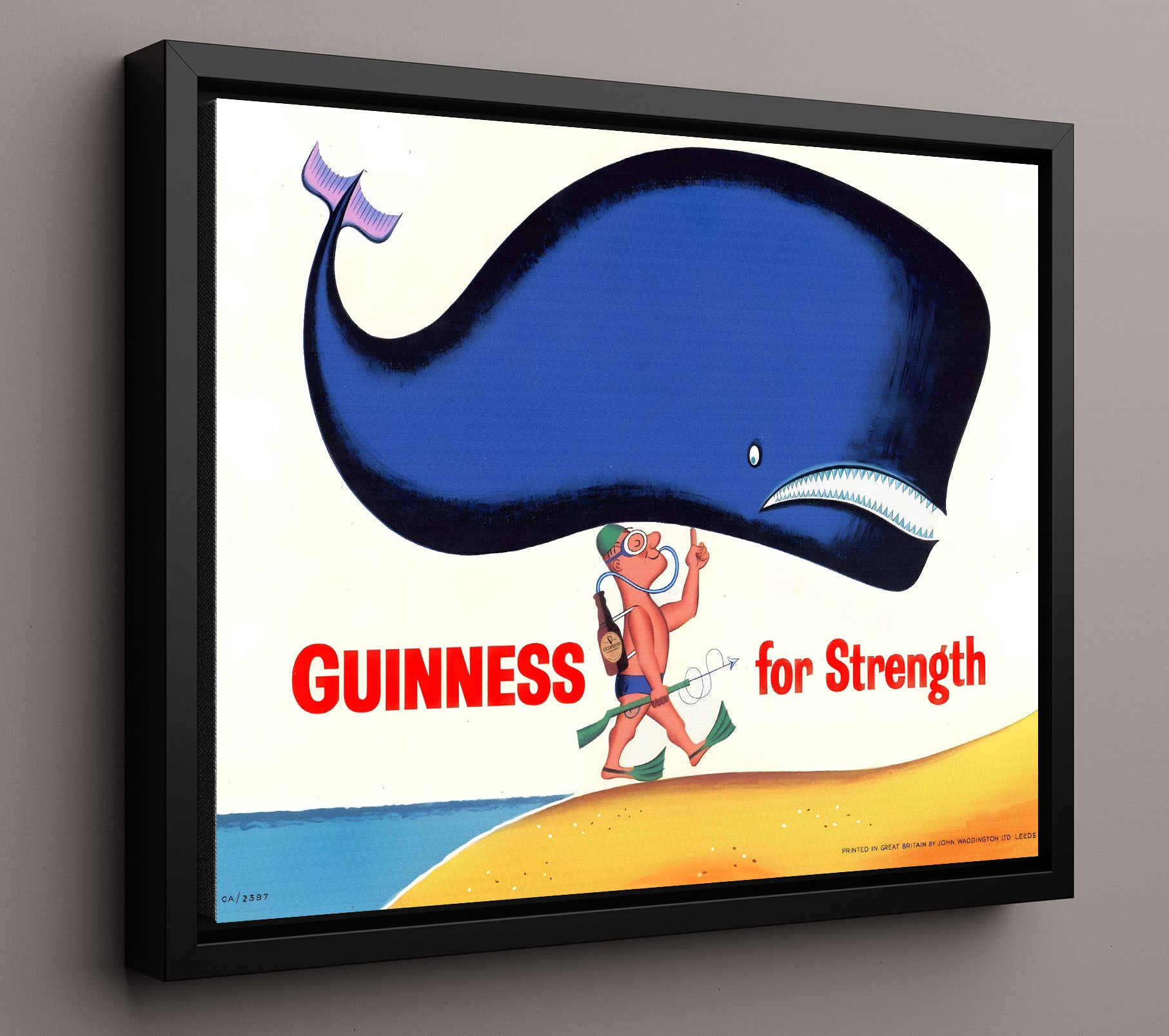 For Strength Whale Diver Poster - Landscape Guinness Wall Art