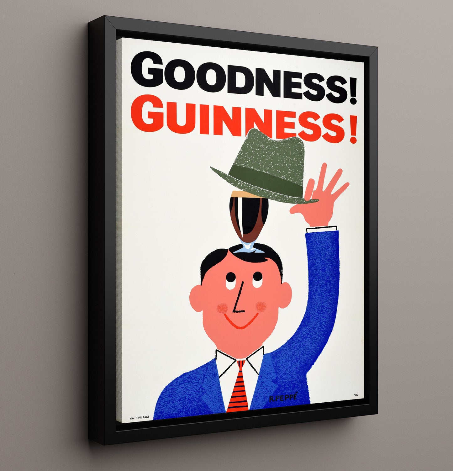 Goodness Guinness Hat Trick Illustration Poster Guinness Wall Art