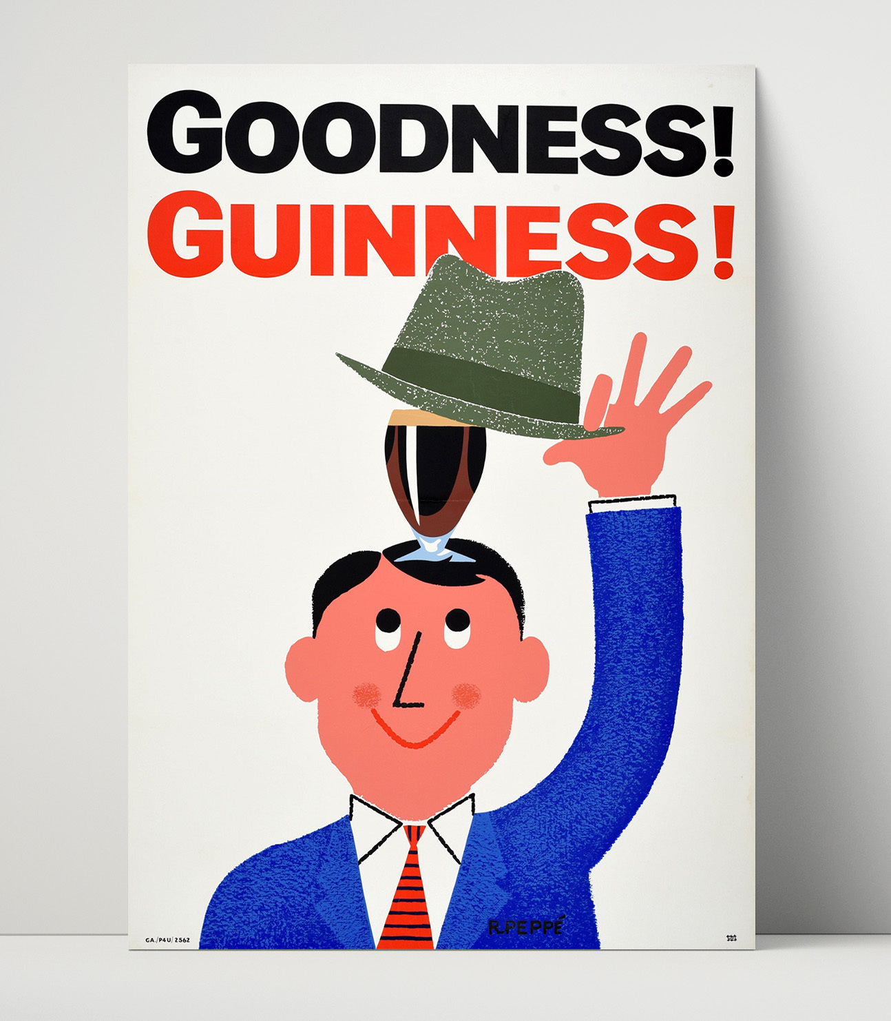 Goodness Guinness Hat Trick Illustration Poster Guinness Wall Art