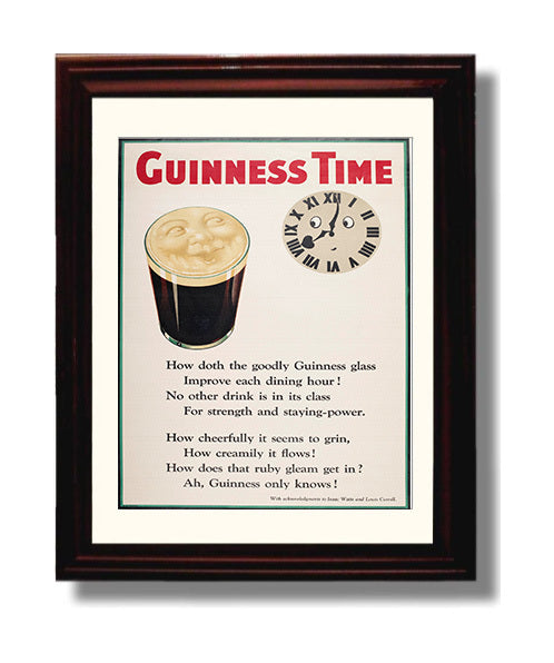 Guinness Time Clock And Pint Poster Guinness Wall Art