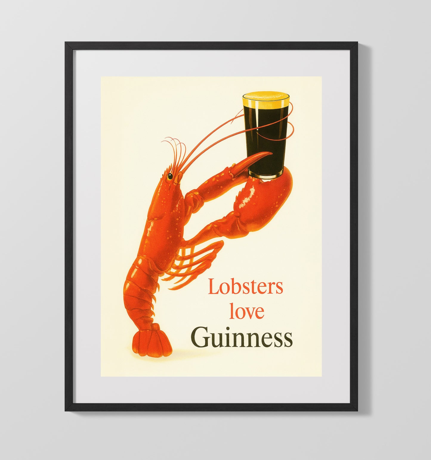 Lobsters Love Guinness Poster Guinness Wall Art