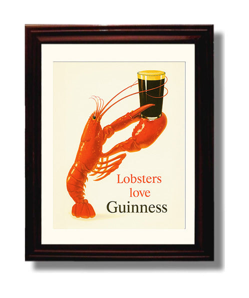 Lobsters Love Guinness Poster Guinness Wall Art