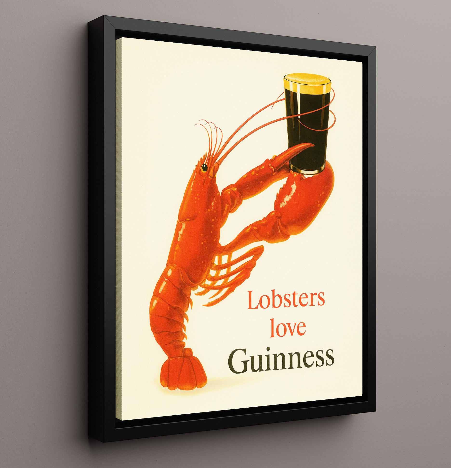 Lobsters Love Guinness Poster Guinness Wall Art