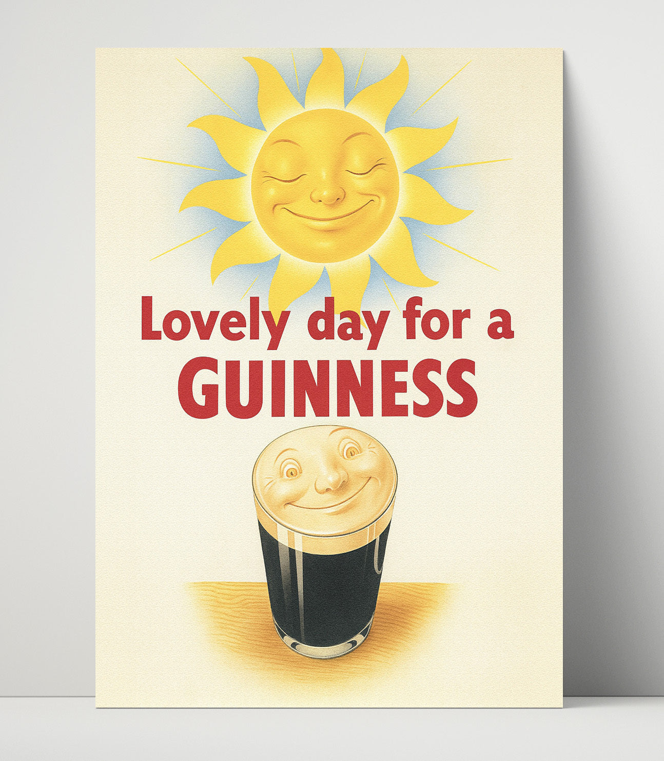 Lovely Day For A Guinness Smiling Sun Poster Guinness Wall Art