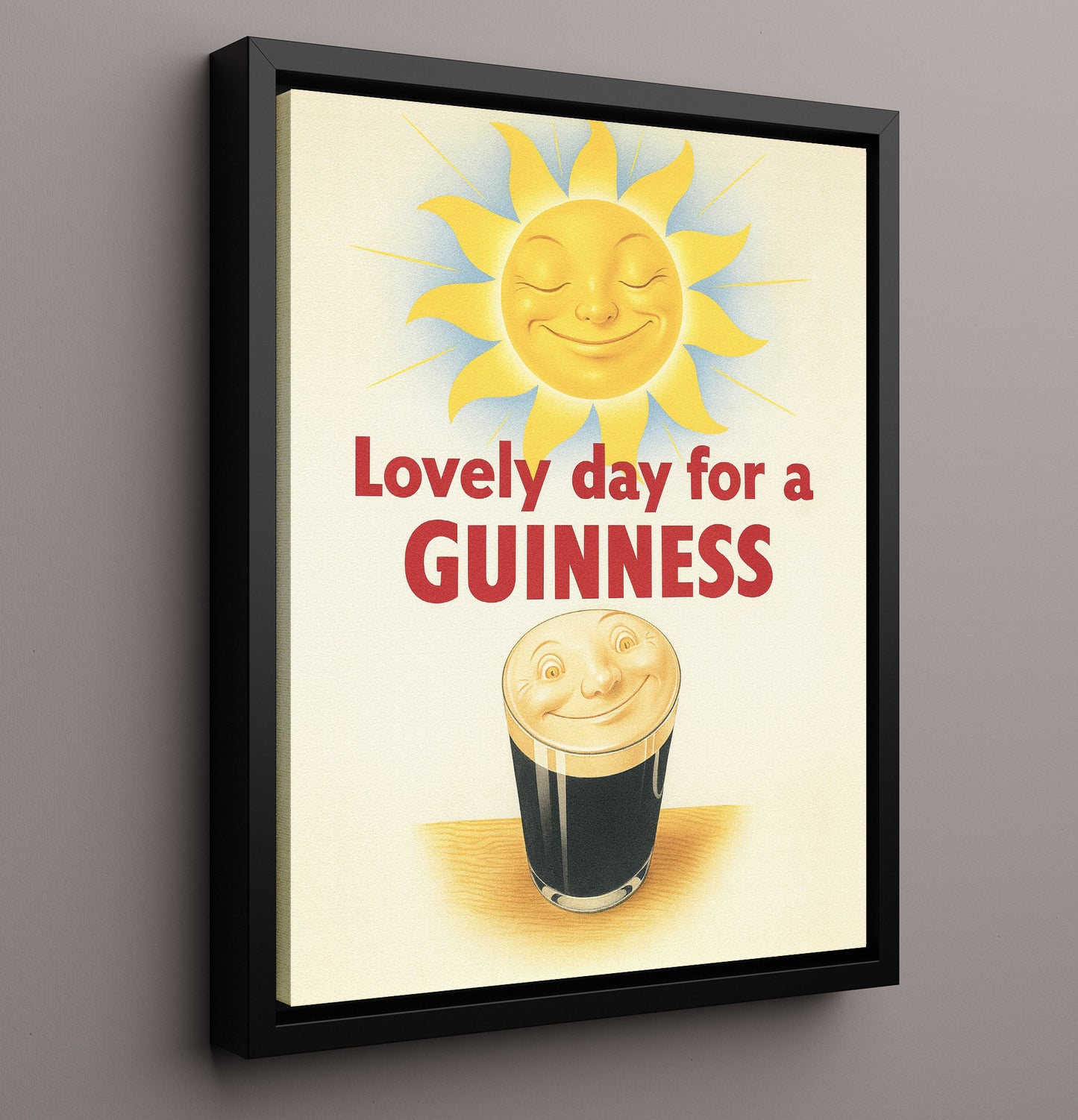 Lovely Day For A Guinness Smiling Sun Poster Guinness Wall Art