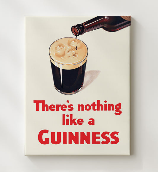 Guinness Lovely Day for a Guinness - Sun and Pint 8x10 Canvas vintage Guinness beer poster wall art