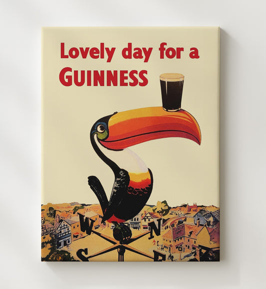 Guinness Lovely Day for a Guinness - Toucan Weathervane 8x10 Canvas vintage Guinness beer poster wall art