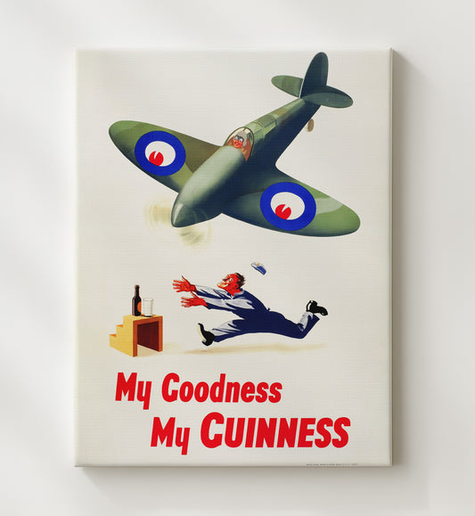 Guinness My Goodness, My Guinness - Airplane 8x10 Canvas vintage Guinness beer poster wall art