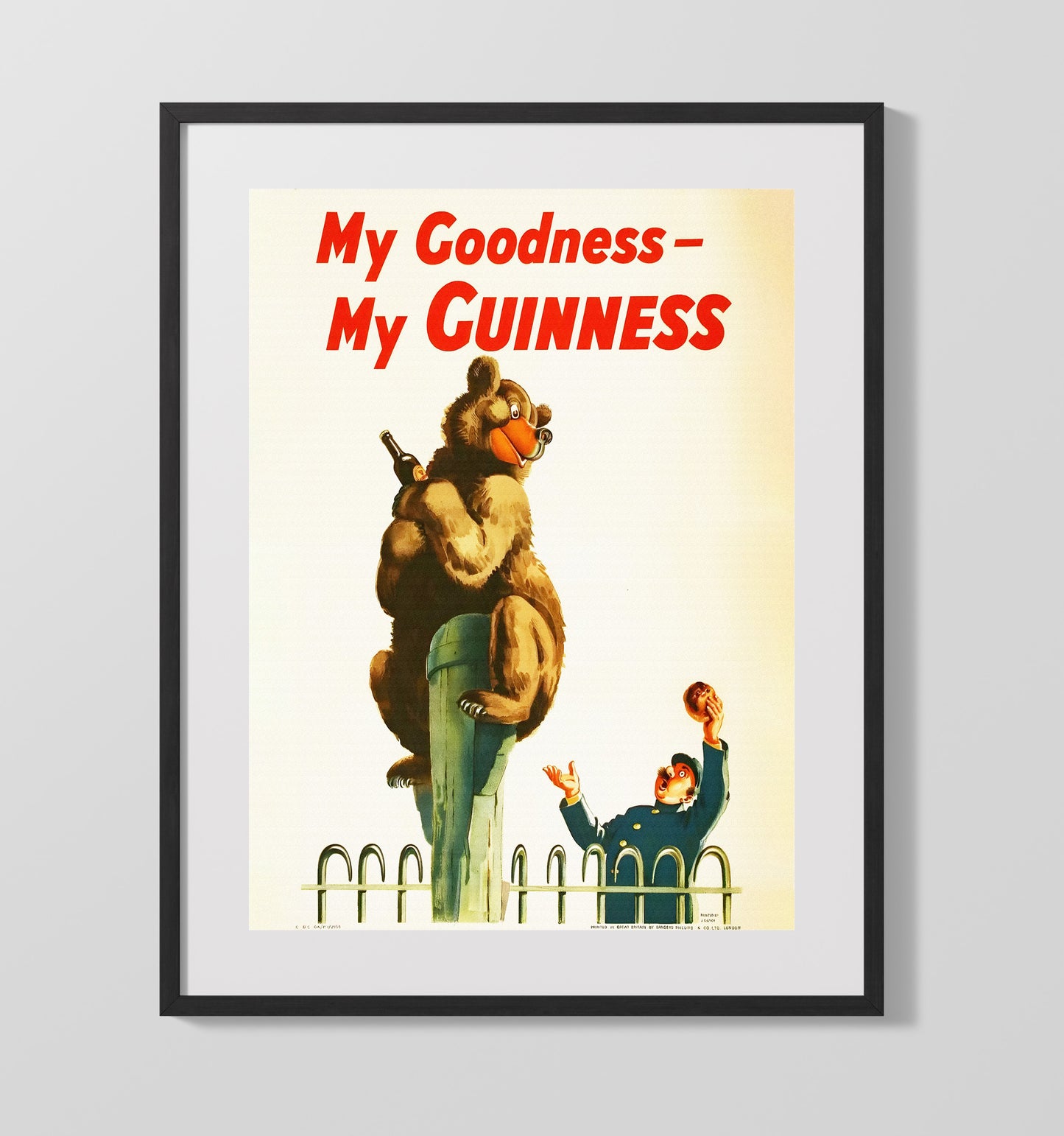 My Goodness My Guinness Bear Poster Guinness Wall Art