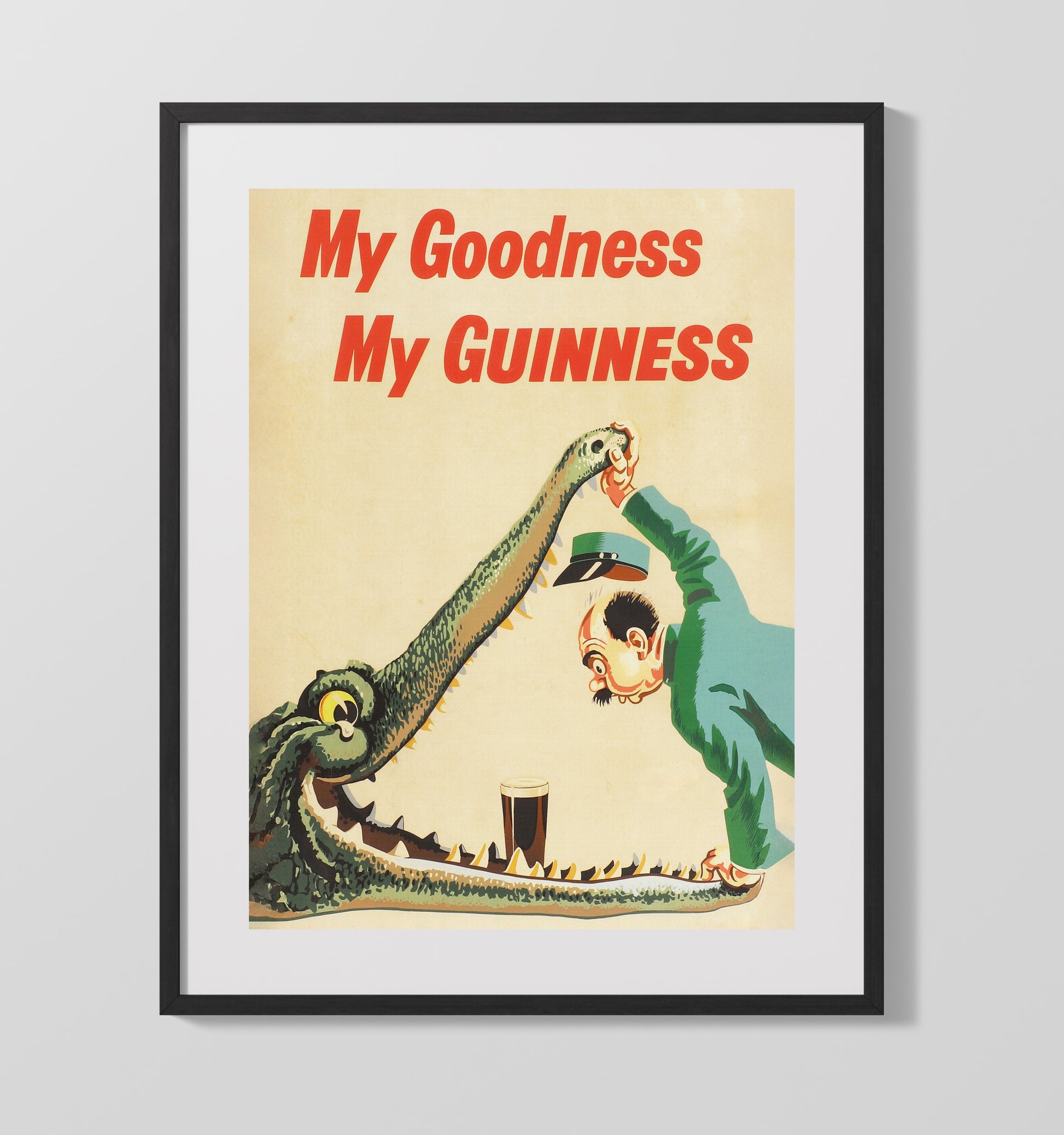 My Goodness My Guinness Crocodile Poster Guinness Wall Art