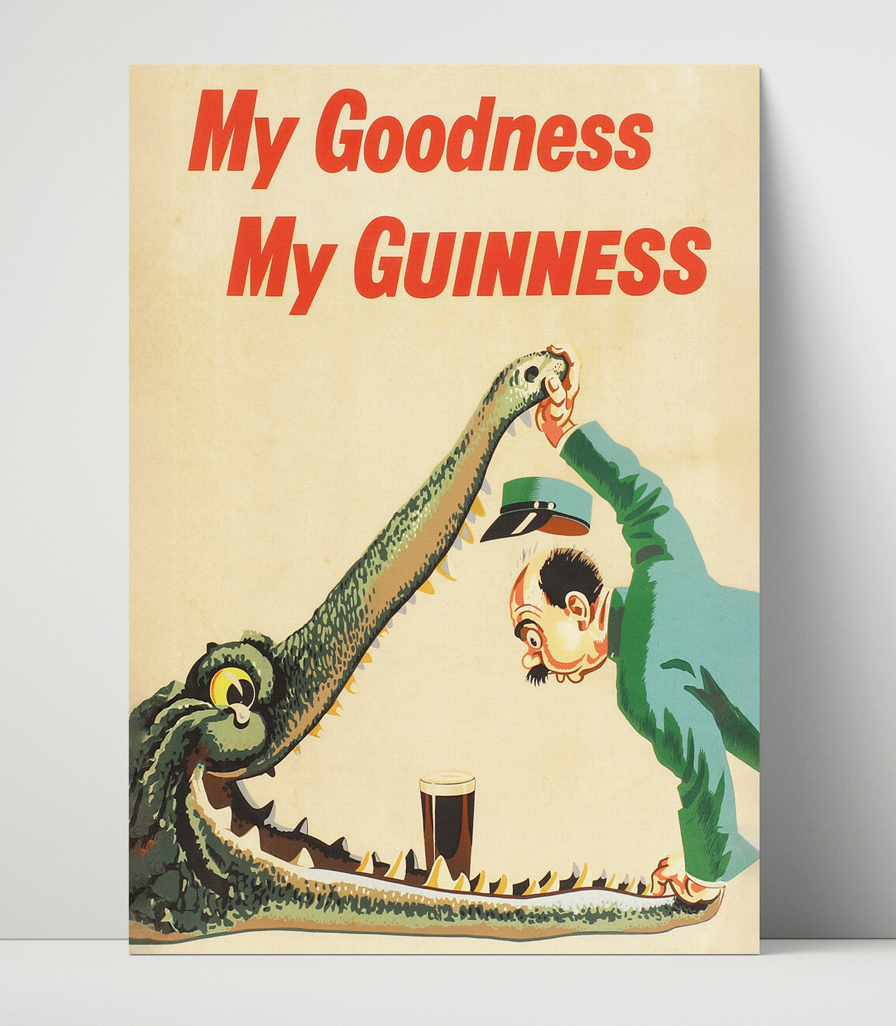 My Goodness My Guinness Crocodile Poster Guinness Wall Art