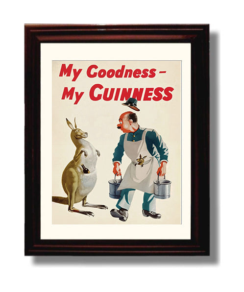 My Goodness My Guinness Kangaroo Poster Guinness Wall Art