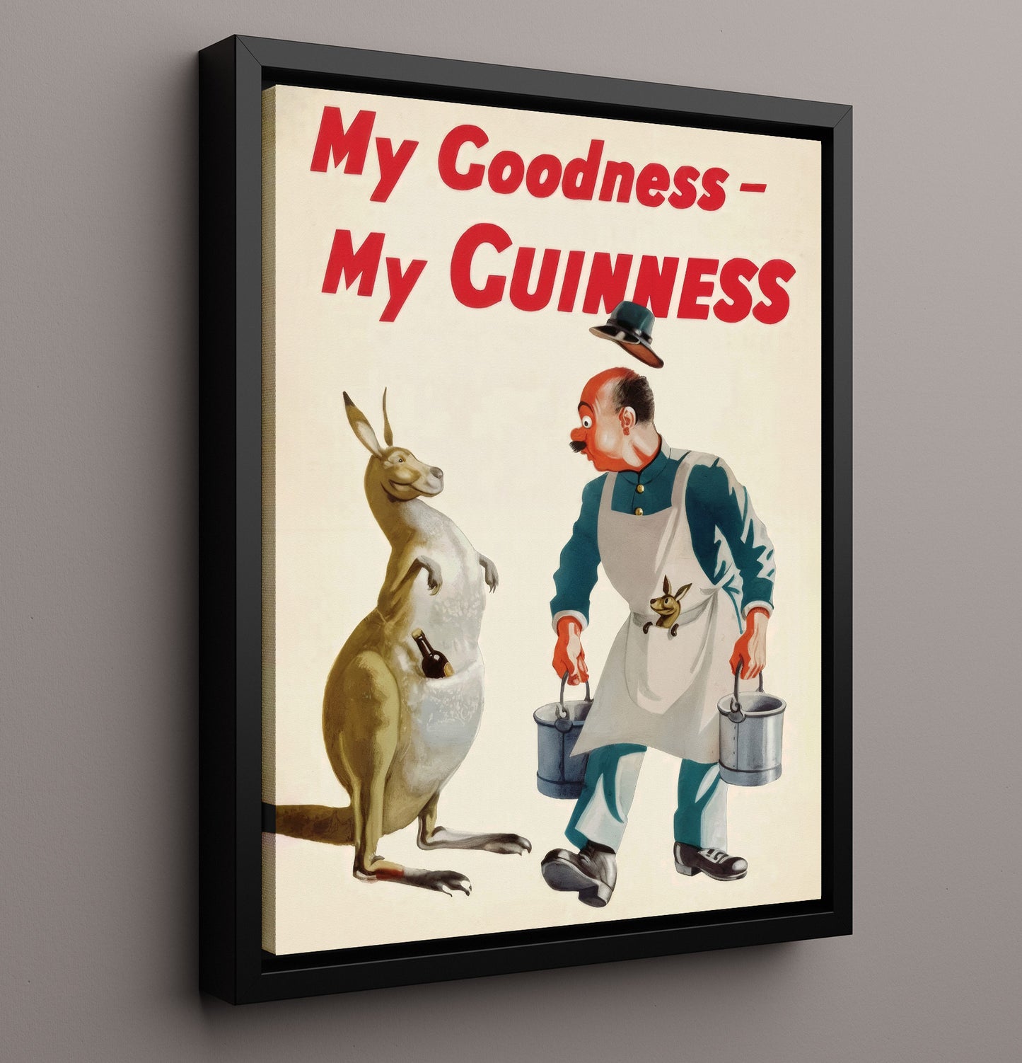 My Goodness My Guinness Kangaroo Poster Guinness Wall Art