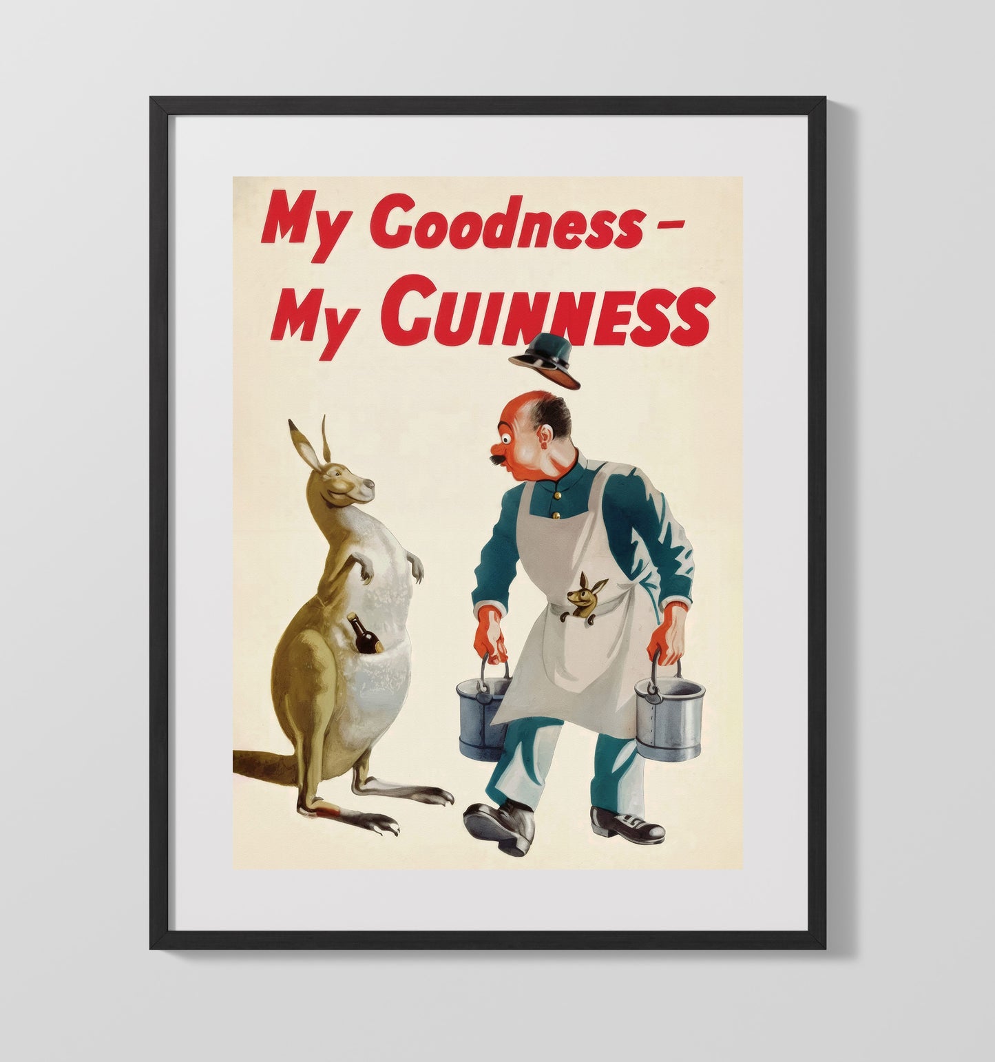 My Goodness My Guinness Kangaroo Poster Guinness Wall Art