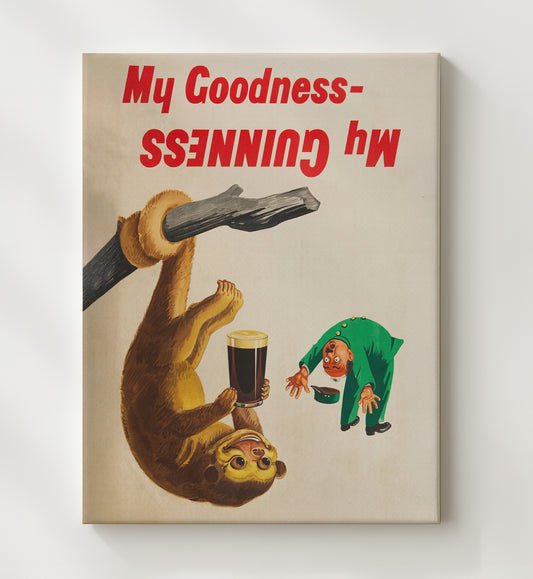 Guinness My Goodness, My Guinness - Koala 8x10 Canvas vintage Guinness beer poster wall art
