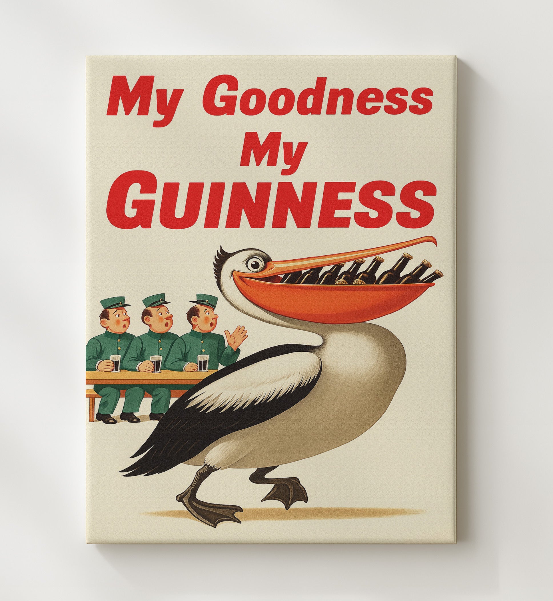 My Goodness My Guinness Pelican Bottles Poster Guinness Wall Art