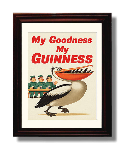 My Goodness My Guinness Pelican Bottles Poster Guinness Wall Art