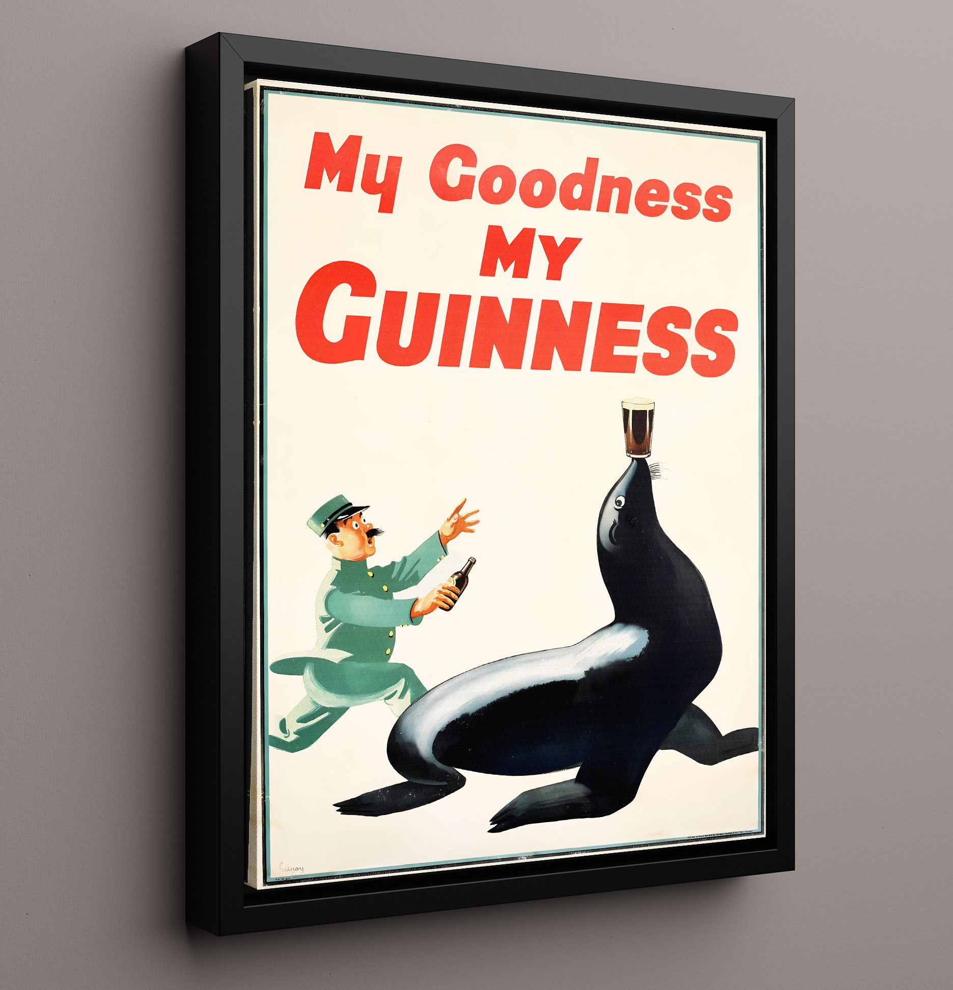 My Goodness My Guinness Sealion Balance Poster Guinness Wall Art