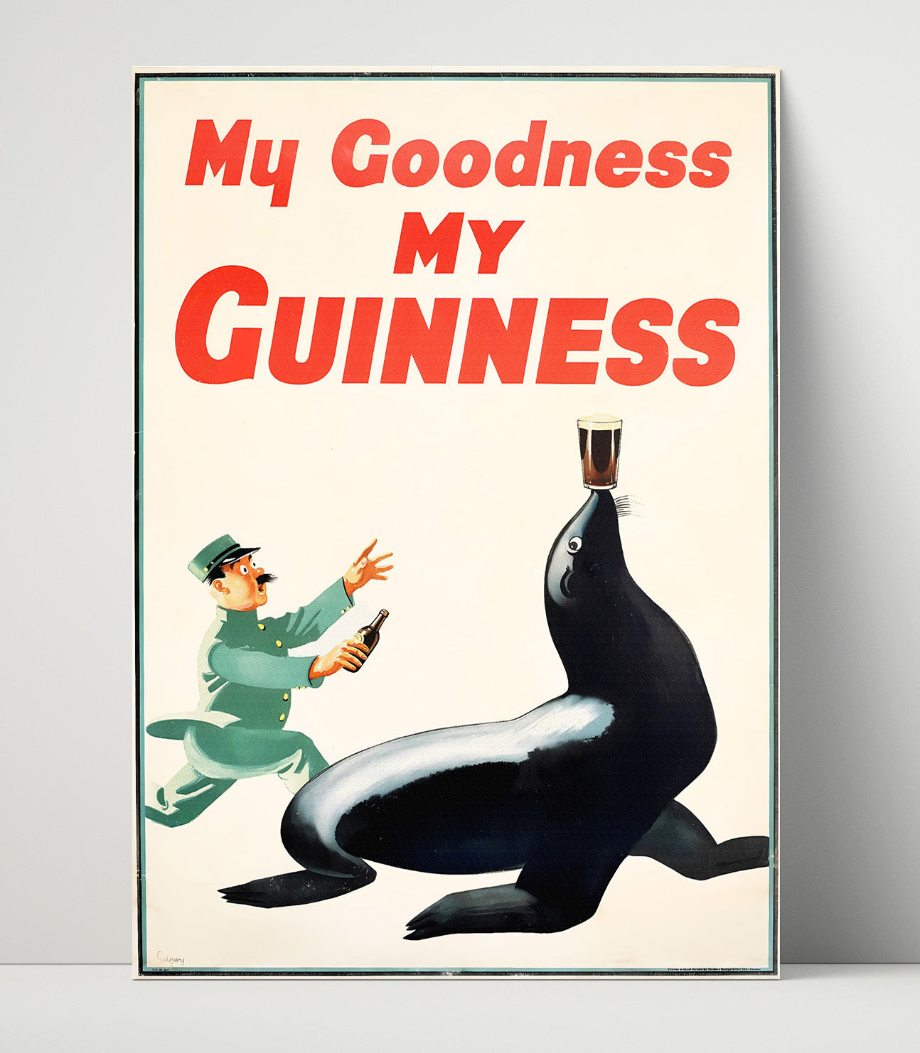 My Goodness My Guinness Sealion Balance Poster Guinness Wall Art