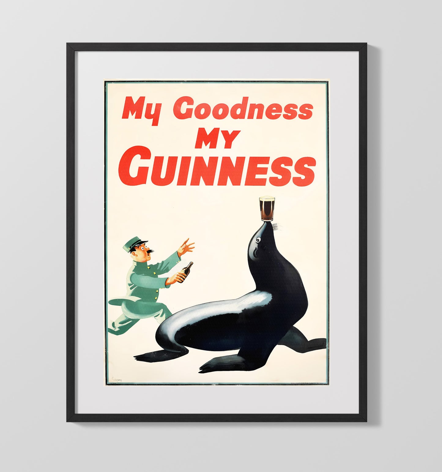 My Goodness My Guinness Sealion Balance Poster Guinness Wall Art