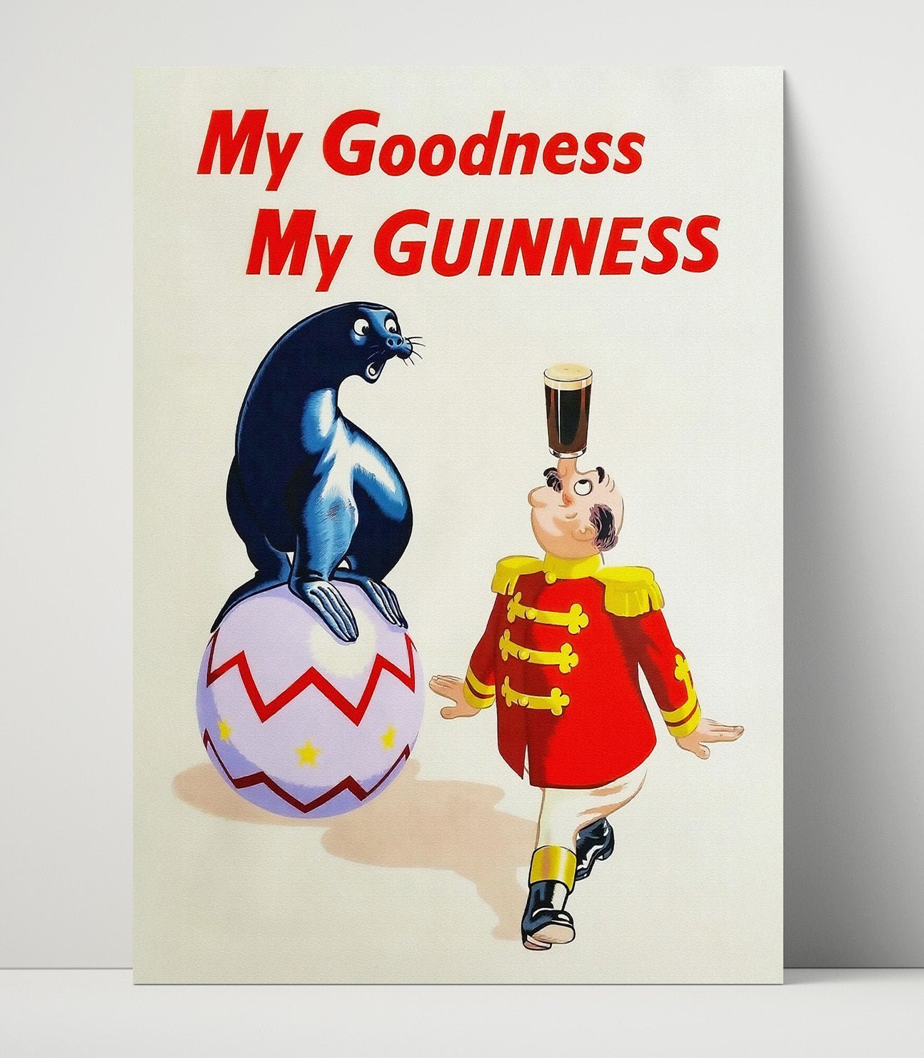 My Goodness My Guinness Sealion Circus Poster Guinness Wall Art