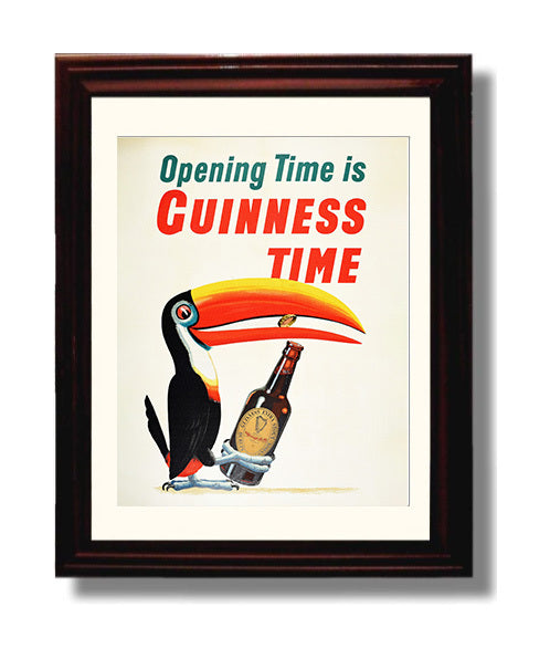 Opening Time Is Guinness Time Toucan Poster Guinness Wall Art