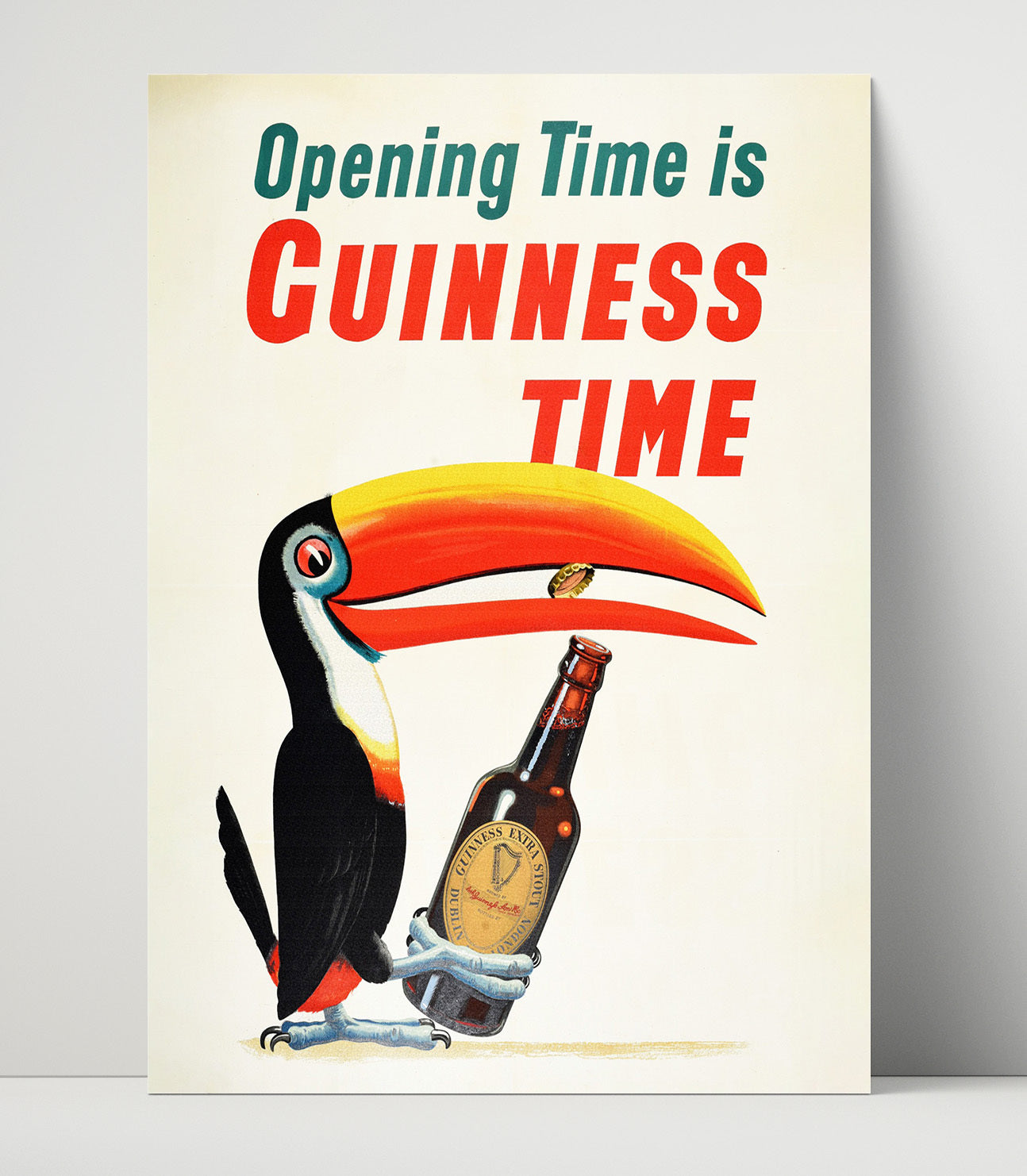 Opening Time Is Guinness Time Toucan Poster Guinness Wall Art