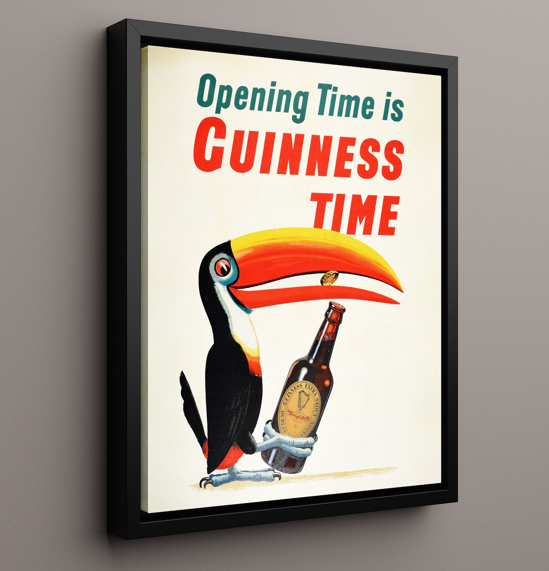 Opening Time Is Guinness Time Toucan Poster Guinness Wall Art