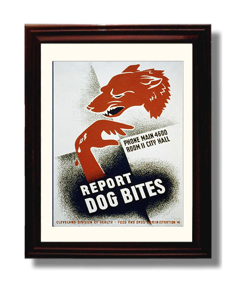 Health and Safety Poster - Bite Back Report It Health and Safety Wall Art - health and safety wall art print