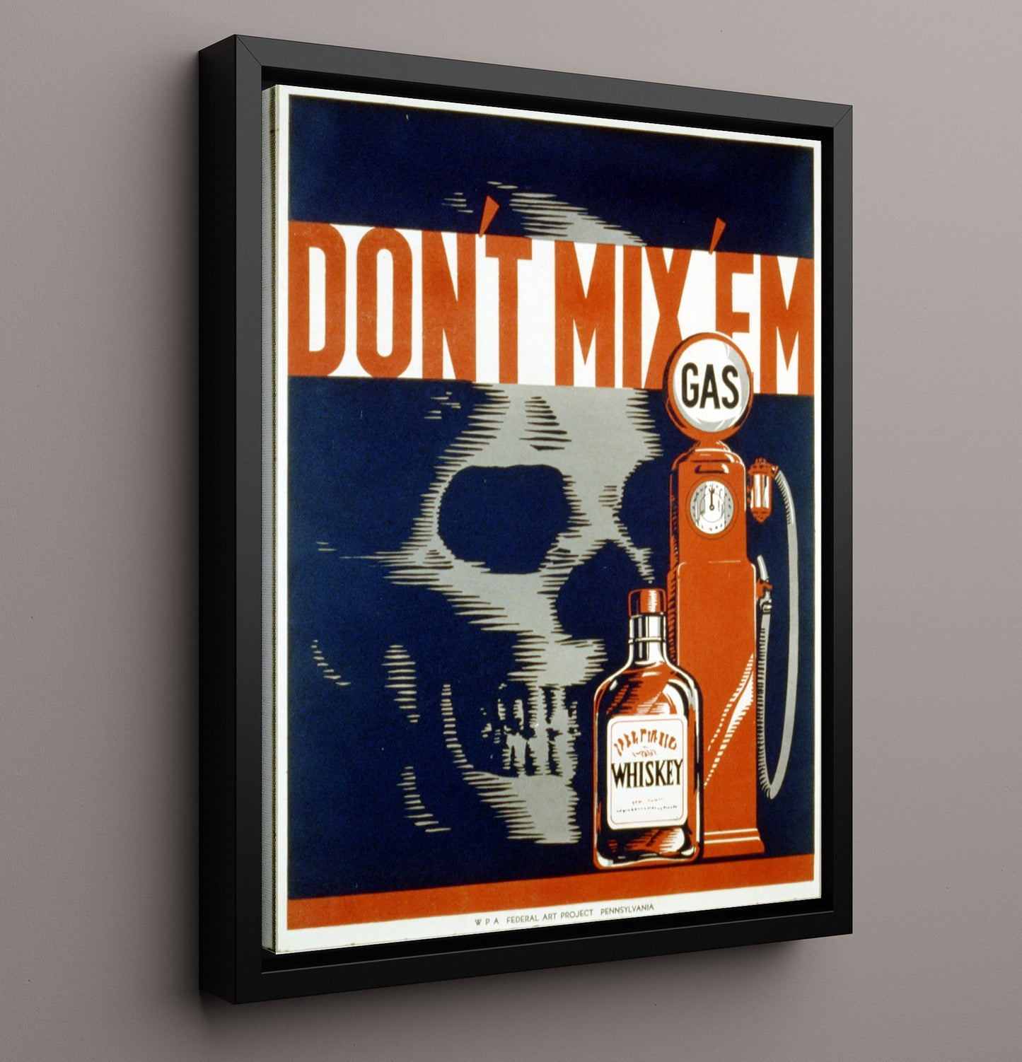 Health and Safety Poster - Dont Mix Gasoline and Whiskey Health and Safety Wall Art - health and safety wall art print