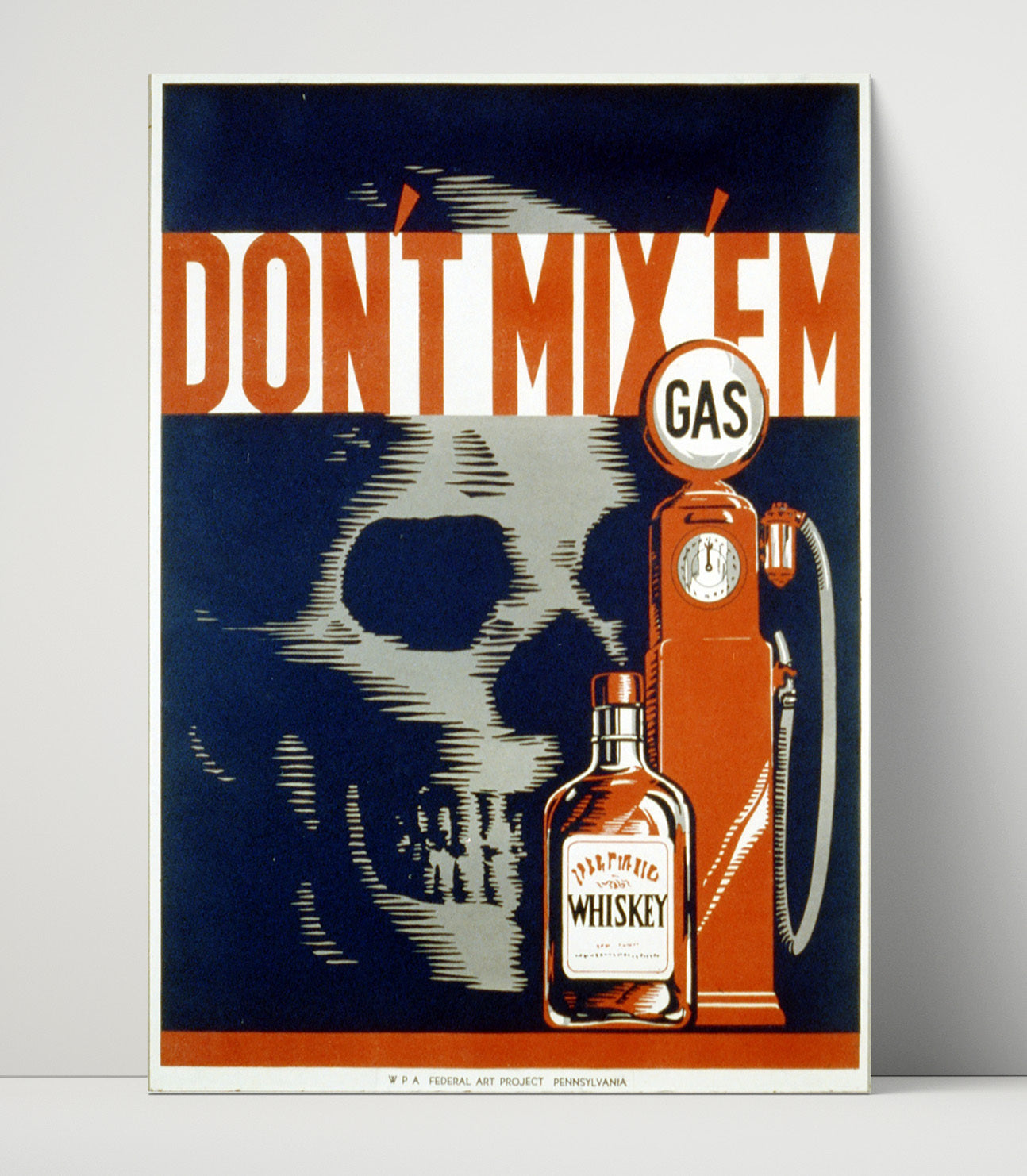 Health and Safety Poster - Dont Mix Gasoline and Whiskey Health and Safety Wall Art - health and safety wall art print
