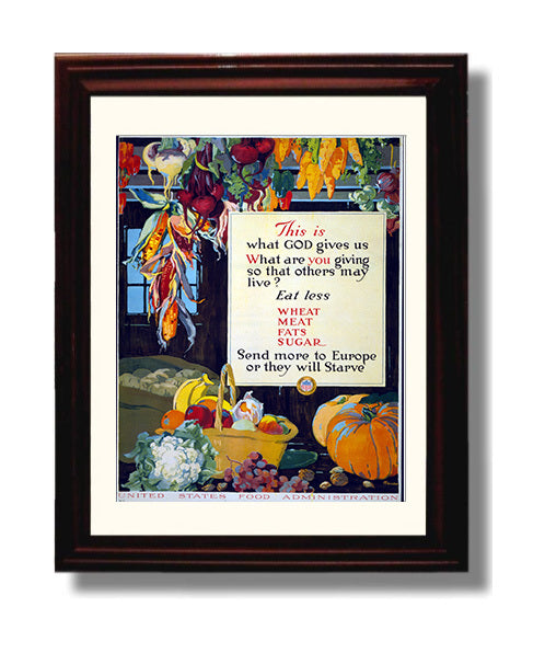 Health and Safety Poster - Eat Less Wheat Meat Fats and Sugar Health and Safety Wall Art - health and safety wall art print