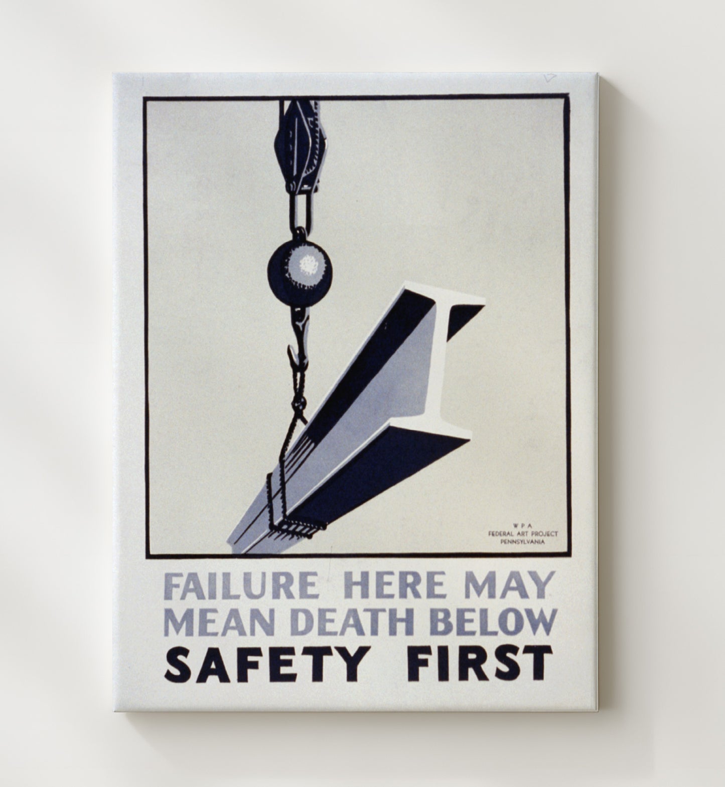Health and Safety Poster - Failure of Equipment May Mean Death Below Health and Safety Wall Art - health and safety wall art print