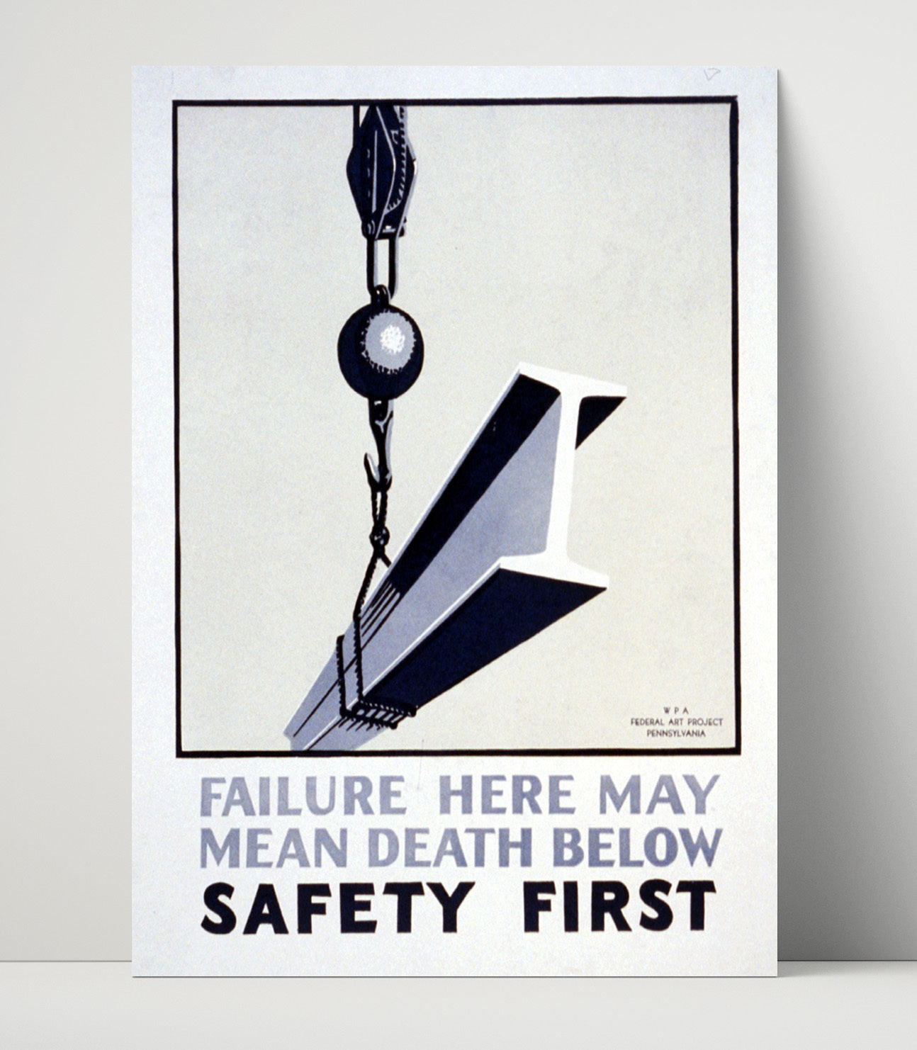 Health and Safety Poster - Failure of Equipment May Mean Death Below Health and Safety Wall Art - health and safety wall art print