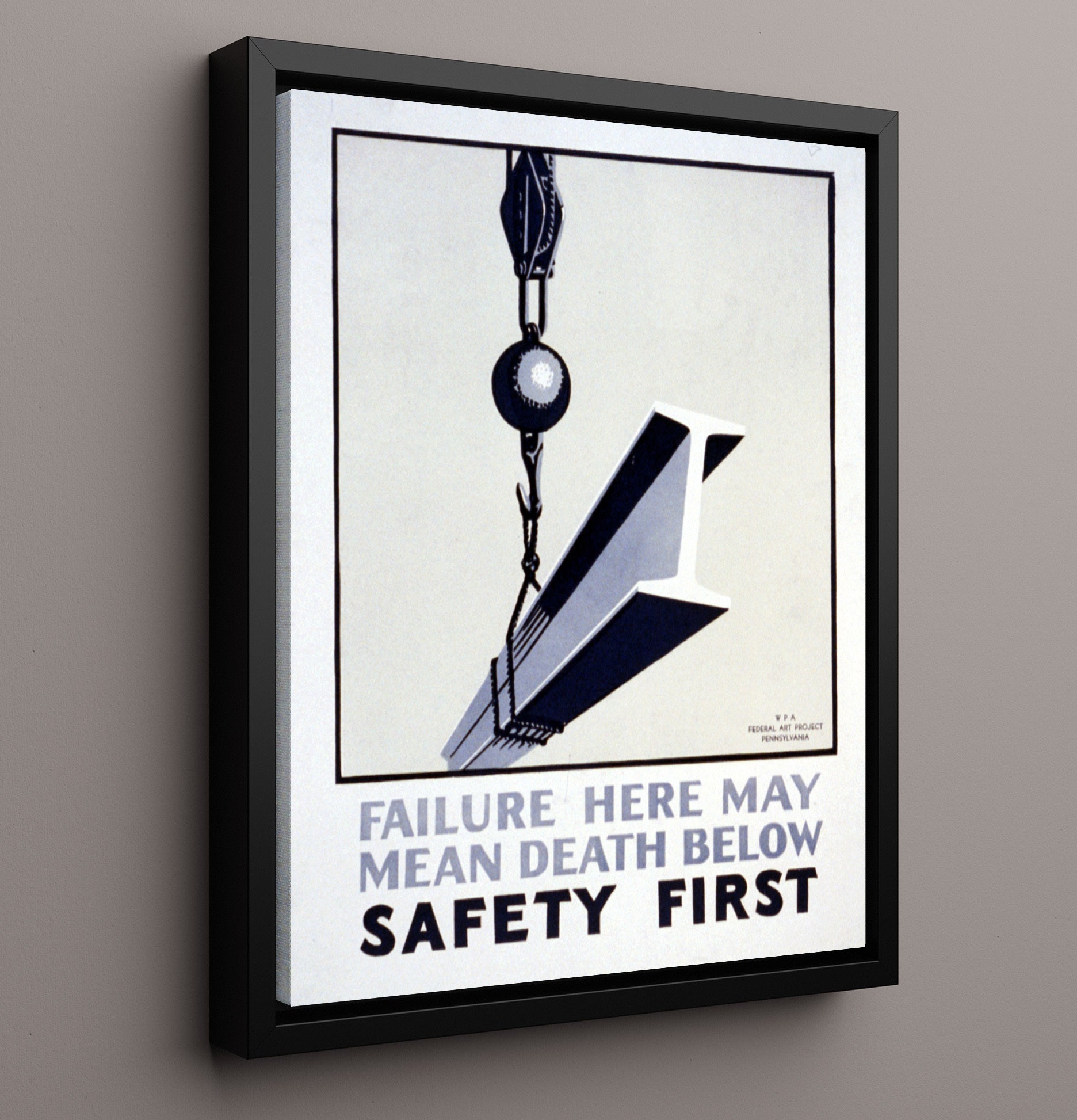 Health and Safety Poster - Failure of Equipment May Mean Death Below Health and Safety Wall Art - health and safety wall art print