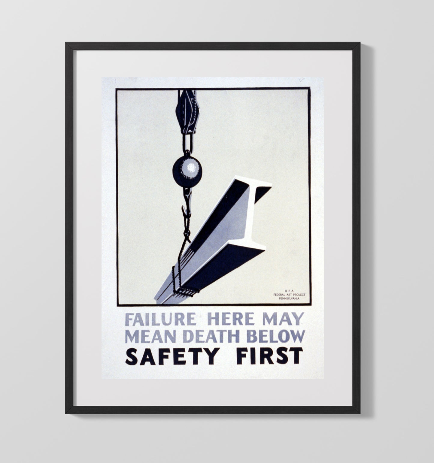 Health and Safety Poster - Failure of Equipment May Mean Death Below Health and Safety Wall Art - health and safety wall art print
