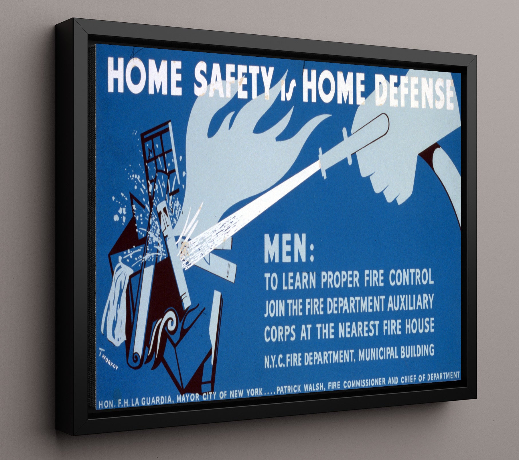 Health and Safety Poster - Fight Fires Like a Hero - Landscape Health and Safety Wall Art - health and safety wall art print
