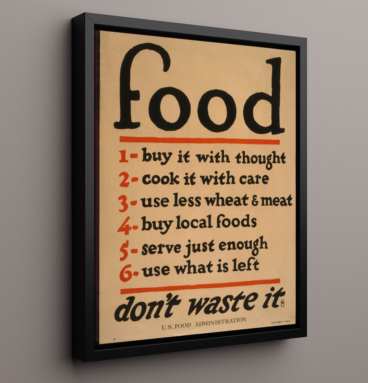 Health and Safety Poster - Food Is Precious Dont Waste It Health and Safety Wall Art - health and safety wall art print