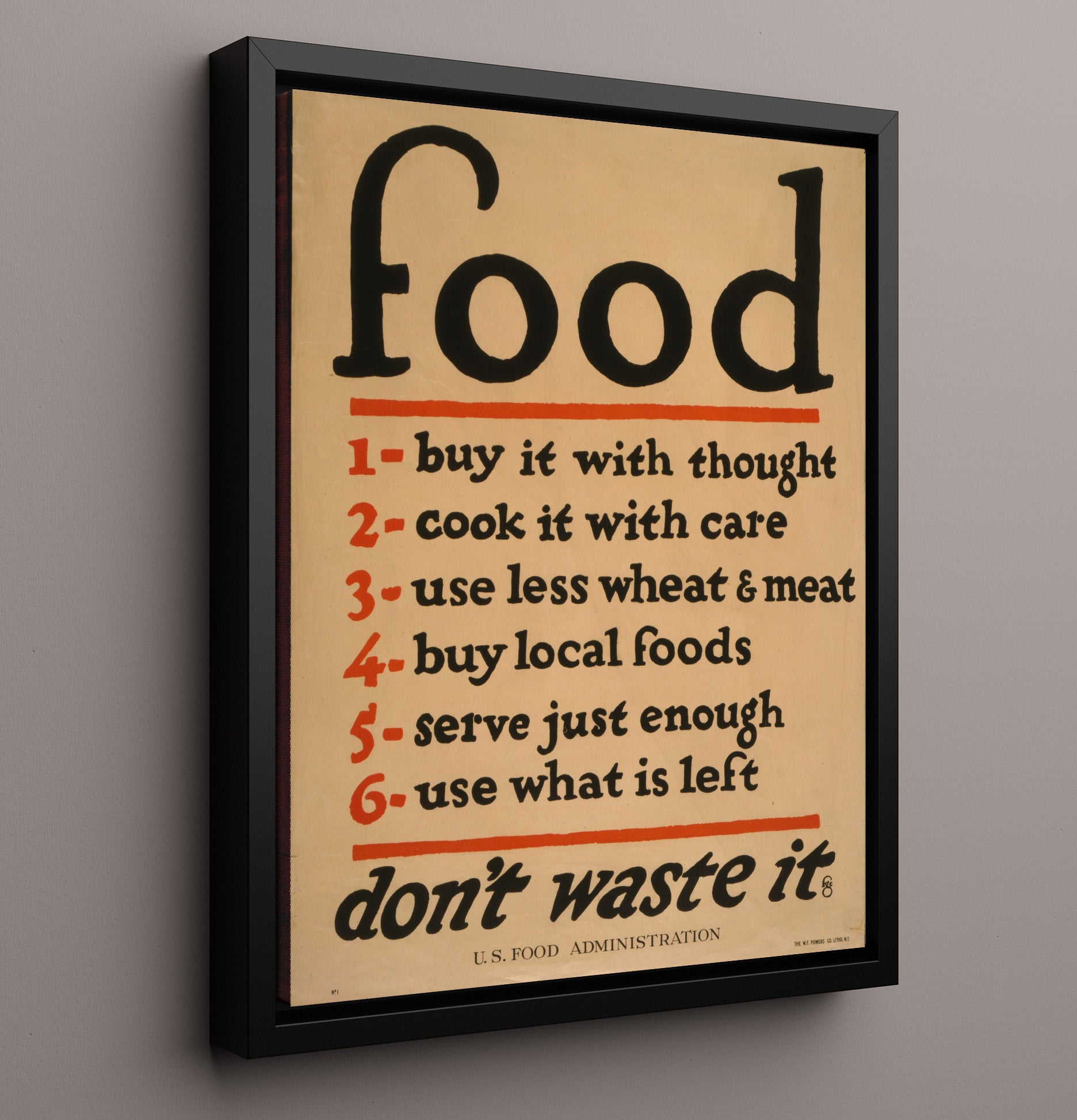 Health and Safety Poster - Food Is Precious Dont Waste It Health and Safety Wall Art - health and safety wall art print