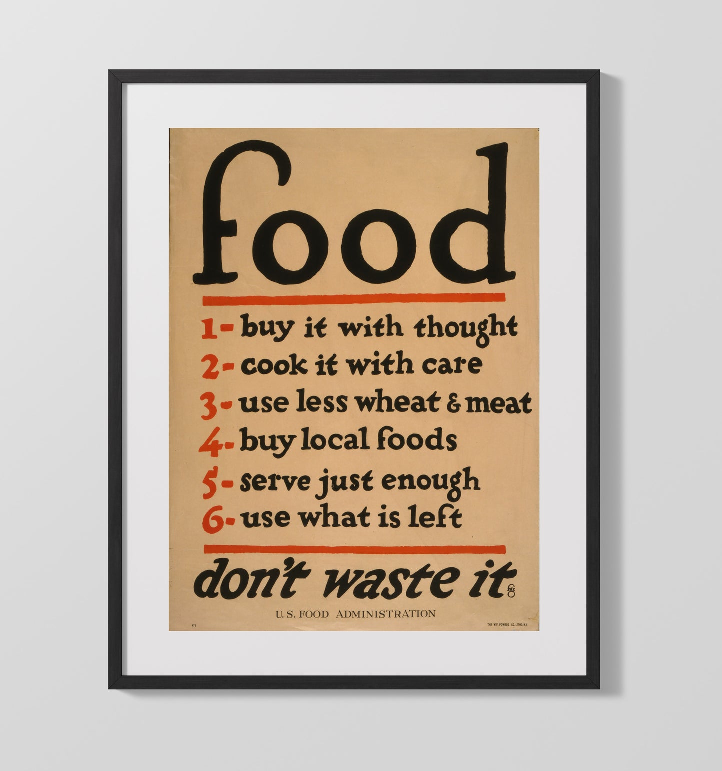 Health and Safety Poster - Food Is Precious Dont Waste It Health and Safety Wall Art - health and safety wall art print
