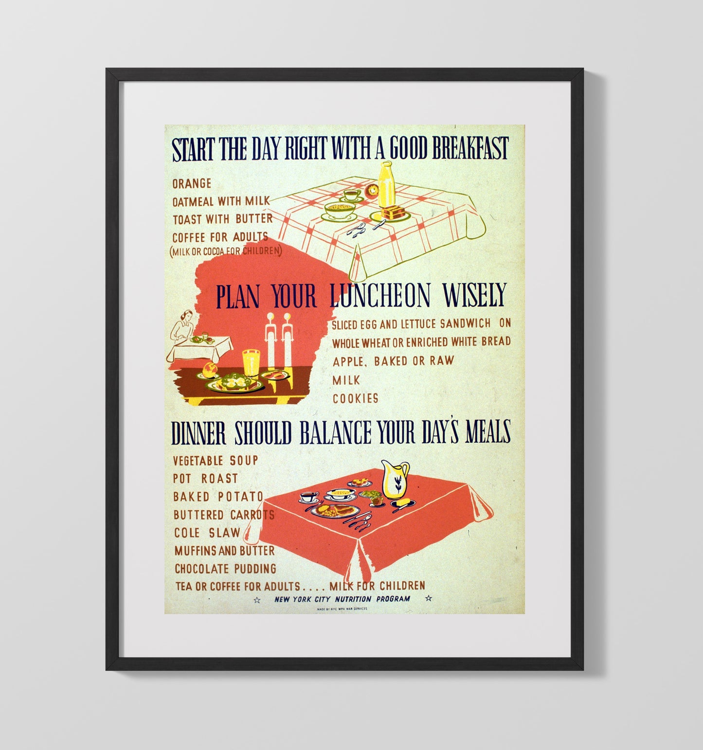 Health and Safety Poster - Good Meals - Eat Smart Live Strong Health and Safety Wall Art - health and safety wall art print